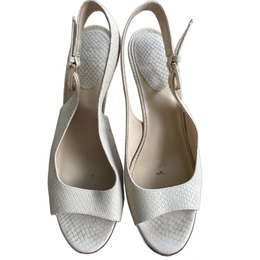 👠Cole Haan Air Snakeskin‎ Embossed Leather Slingback Heels – Size 9.5B - Picture 3 of 8